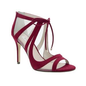 Nina Burgundy Mesh Heels